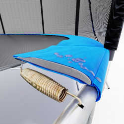 Батут Atlas Sport 374 см (12 ft) с внутренней сеткой и лестницей BLUE- фото5